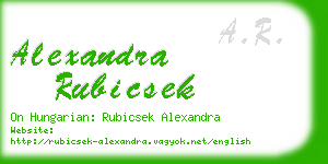 alexandra rubicsek business card